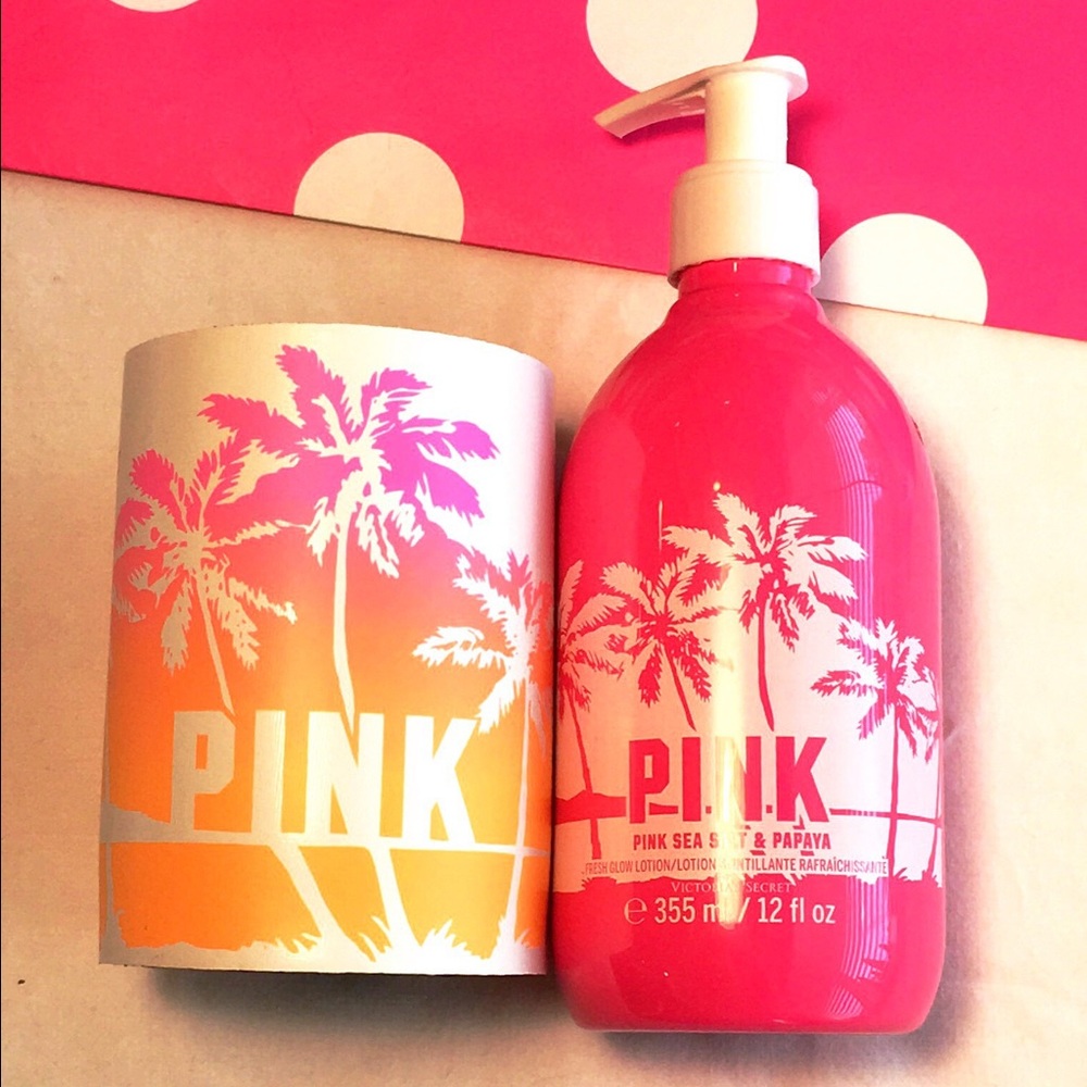 PINK Spring Break Lotion & Coozie