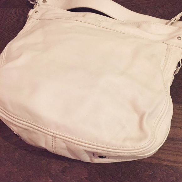Coach Signature White Leather Hobo - Picture 4 of 5