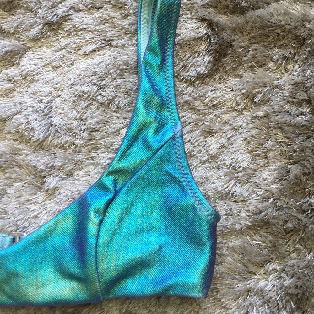Nasty Gal Metallic Blue Bikini Top - Picture 5 of 6