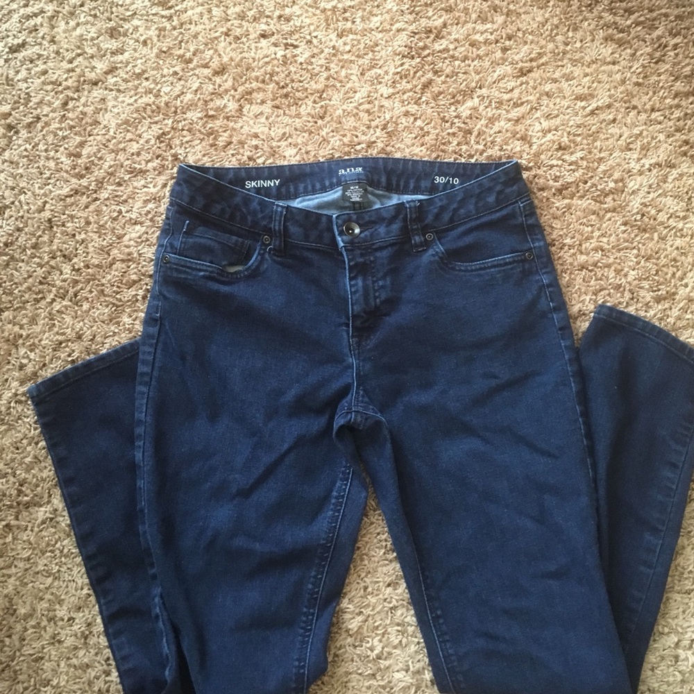 Dark wash skinny jeans, size 30/10