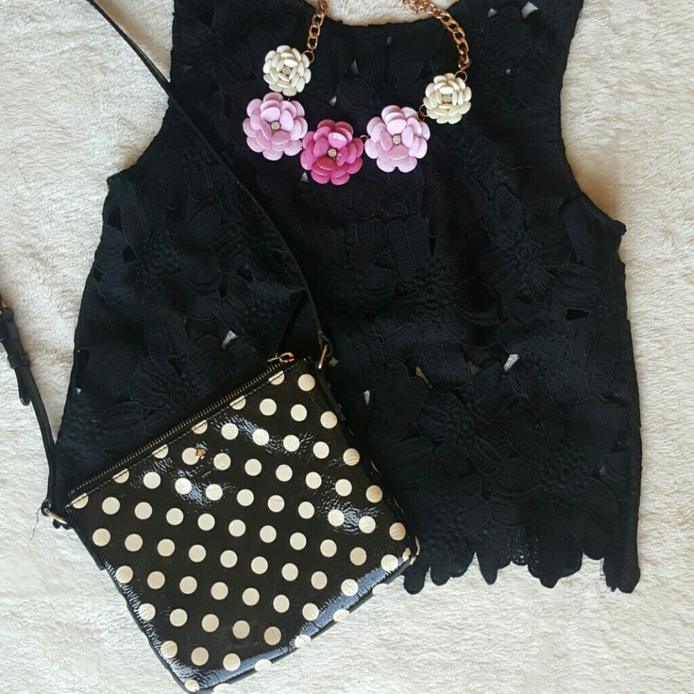 Authentic Kate Spade polka dot crossbody