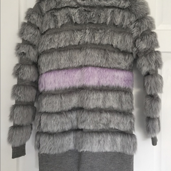 Grey faux fur jacket. Fun&Fun brand. Not for trade - Picture 2 of 4