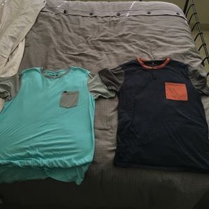 Hurley and On The Byas shirt combo, size large