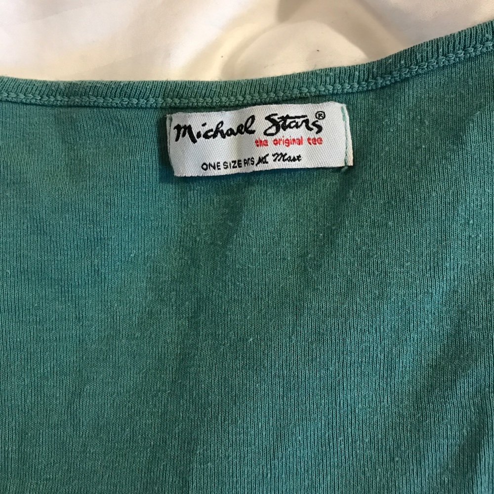 Michael Stars cotton scoop long sleeve shirt