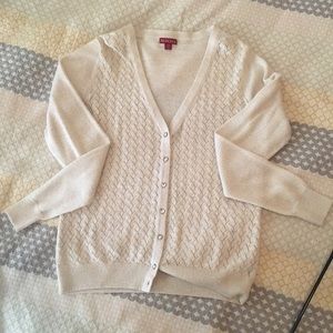 Large Merona Cardigan - silver buttons
