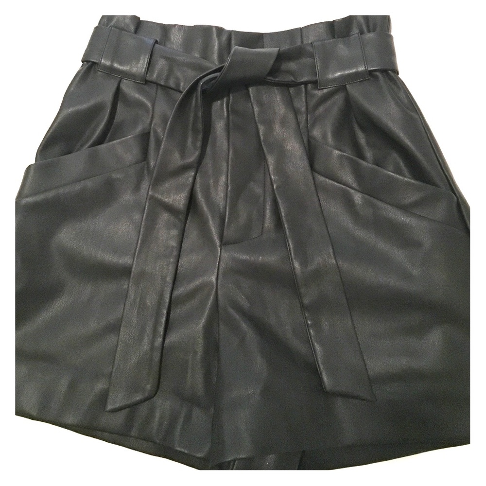 Zara Leather Shorts