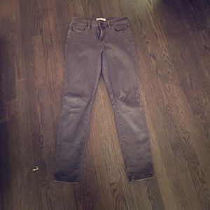 Madewell Gray High Rise Skinny Jeans