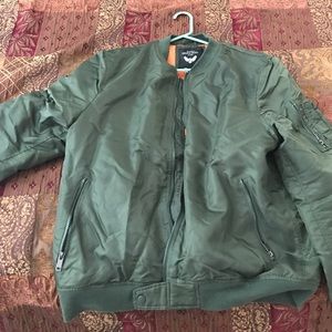 Brace Soul Olive Green Bomber Jacket