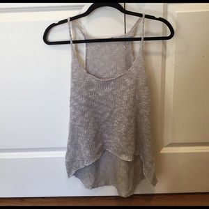 Kimchi Blue Grey Knit High Low Tank