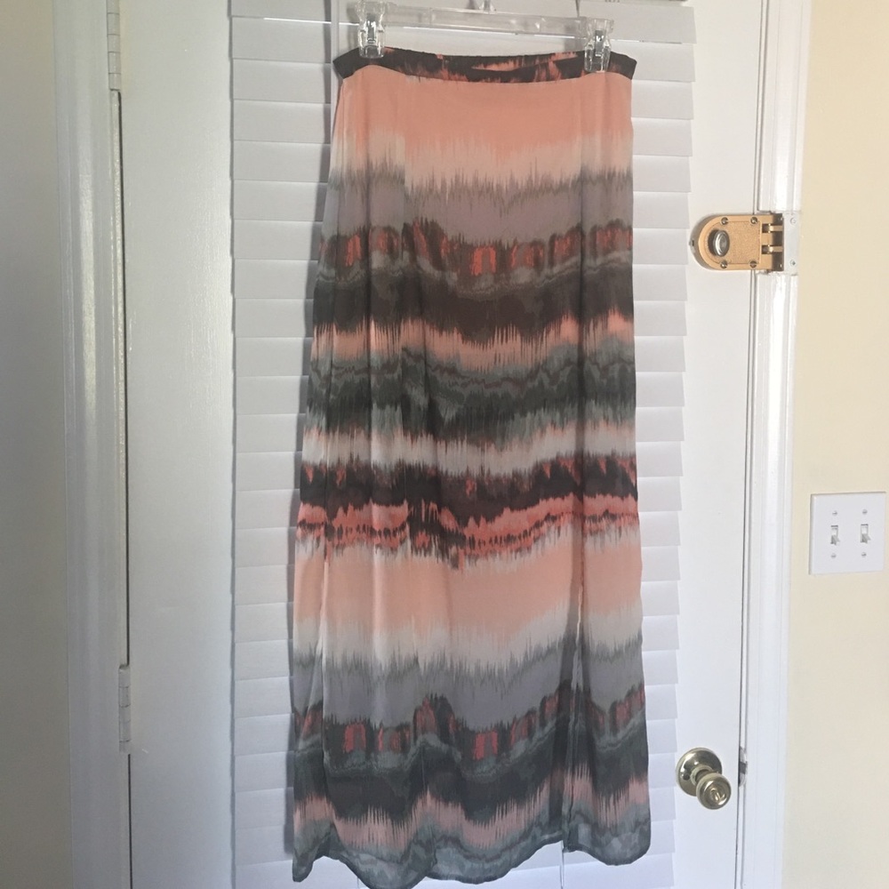 Sheer maxi skirt with front slits - boho chic