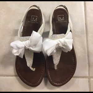 White embellished sandals