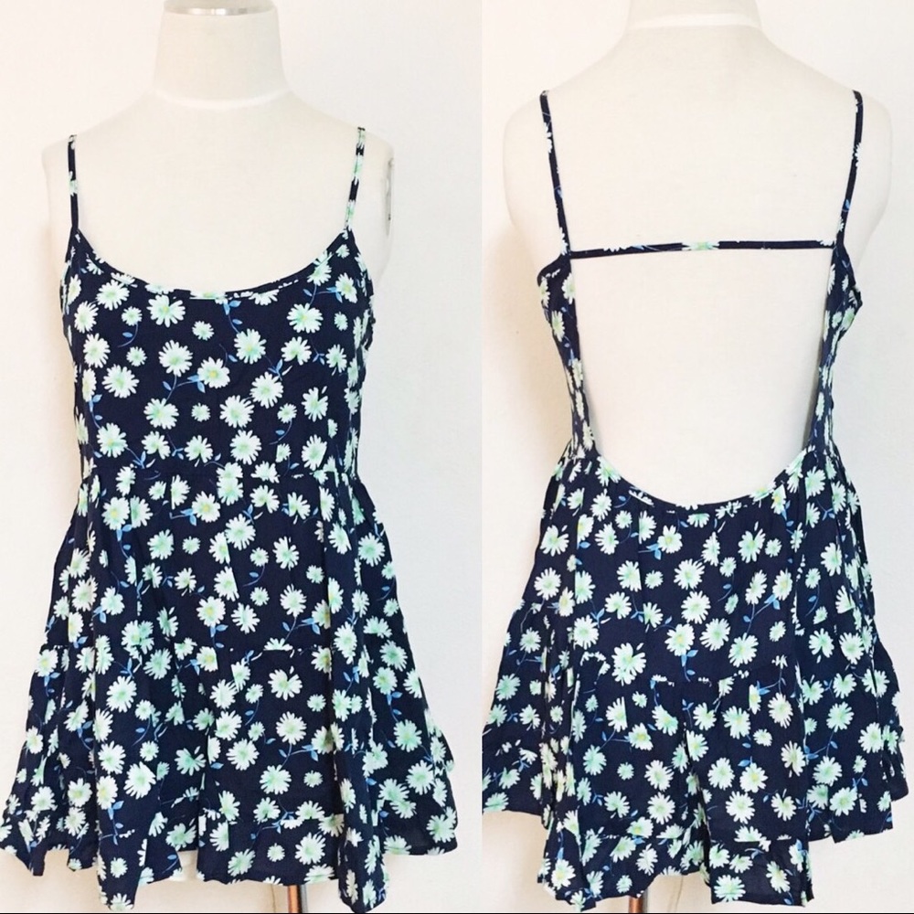 Floral tiered cutout strap flared boho top