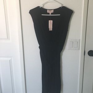 Philosophy black wrap top dress