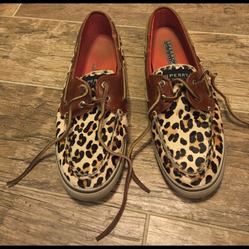 Cheetah print Sperry Top-Siders