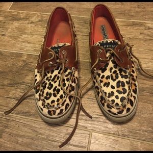 Cheetah print Sperry Top-Siders