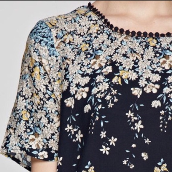 Last one! Garden Party Navy Mini Dress - Picture 3 of 4