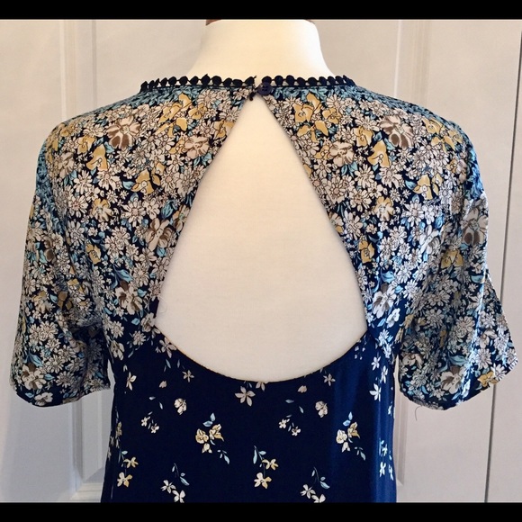 Last one! Garden Party Navy Mini Dress - Picture 4 of 4