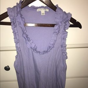 Banana republic ruffle neck tank top