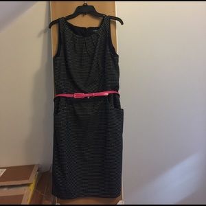 Navy polka dot dress