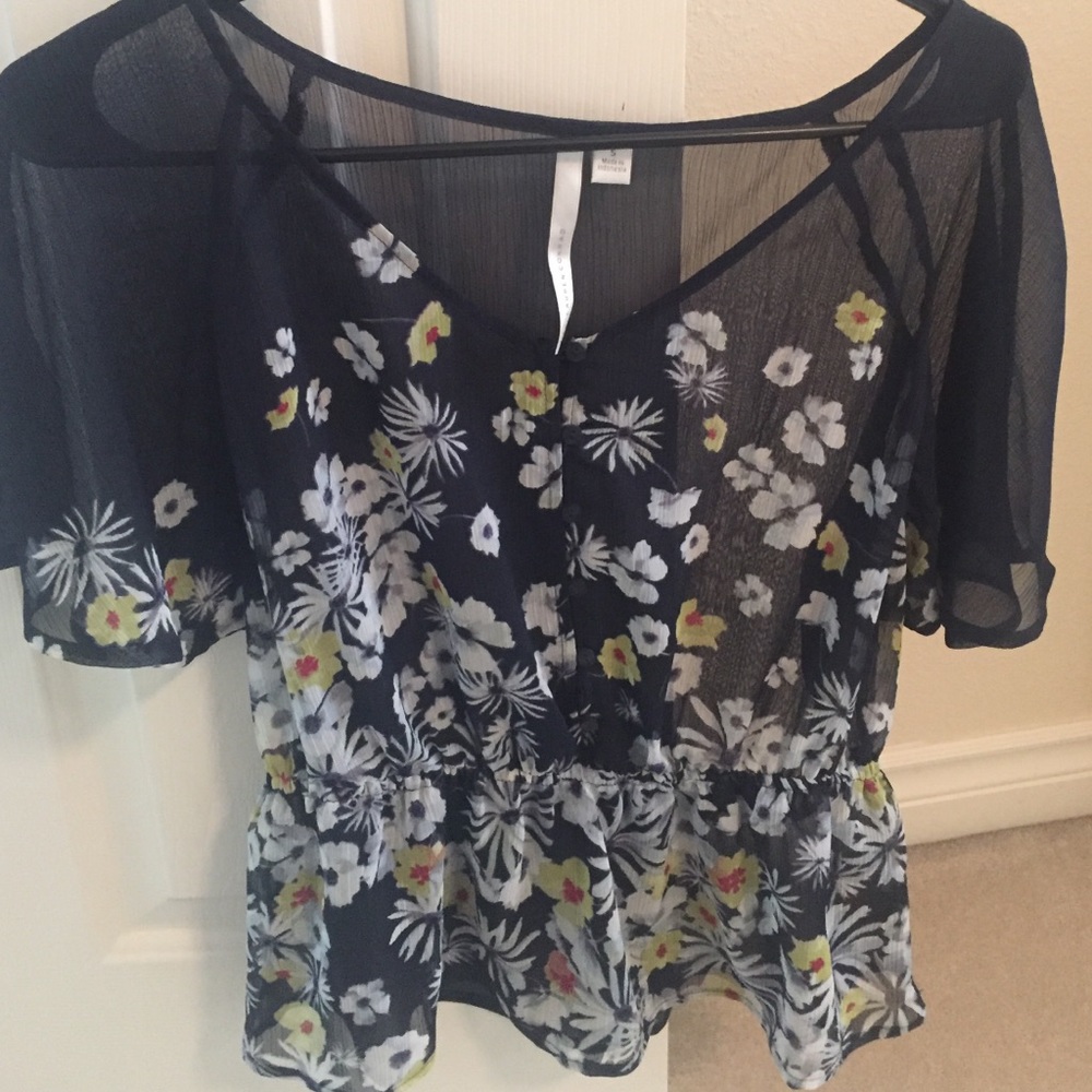 Sheer LC Lauren Conrad shirt