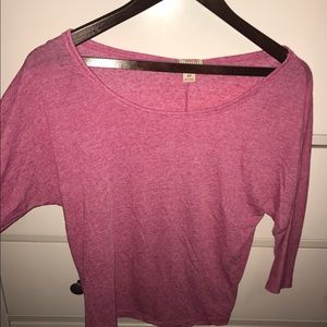 Pink 3/4 length sleeved shirt