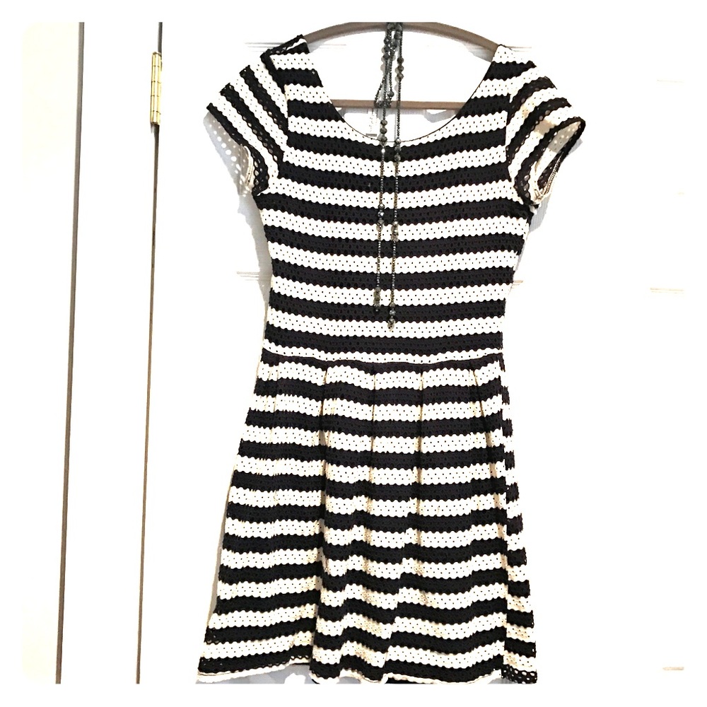 Navy & white dress