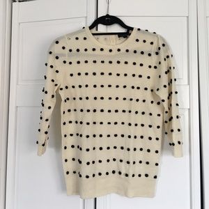 J. Crew Swiss Dot Button Back Tippi Sweater