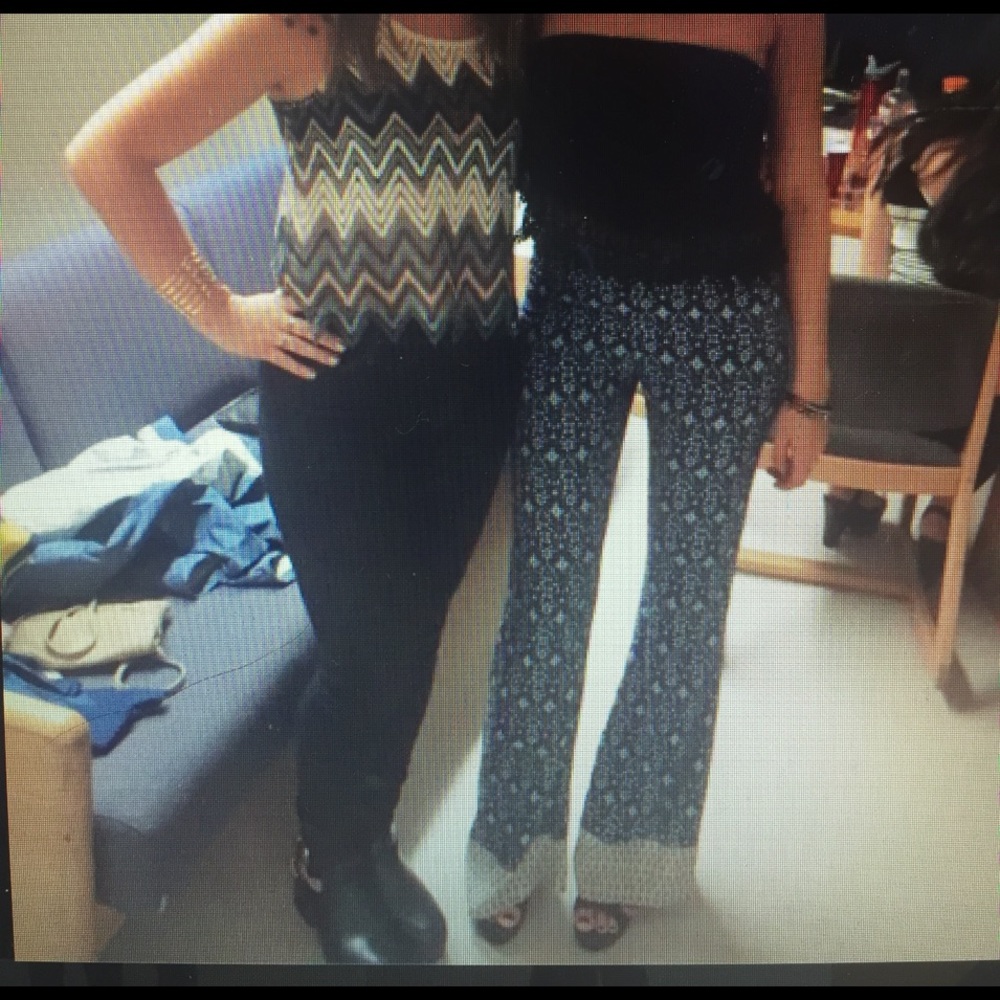 Stretchy flare printed pants AU