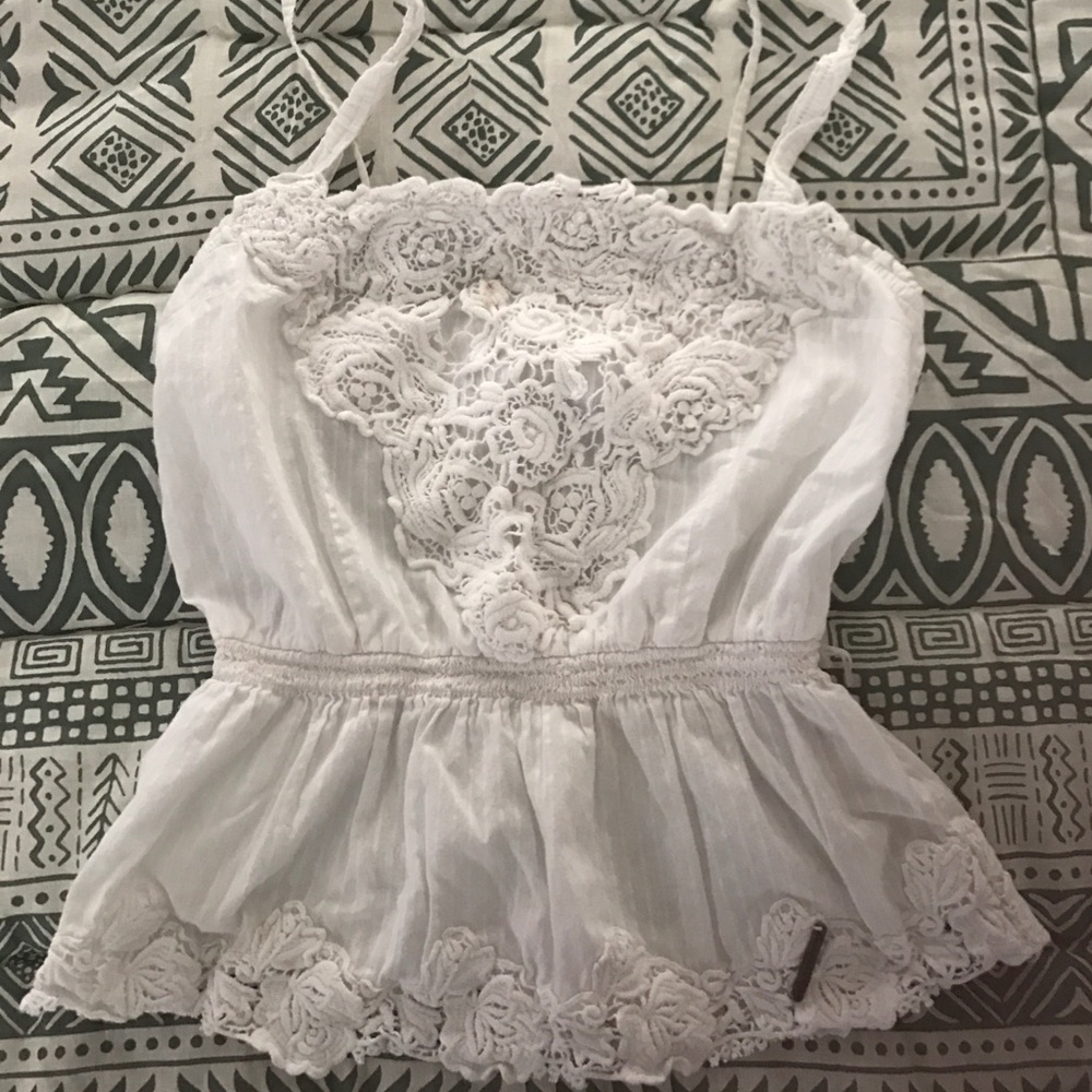 White lace tank top