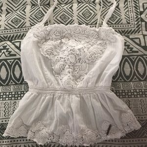 White lace tank top