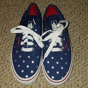 Girls Stars and Stripes Patriotic Vans