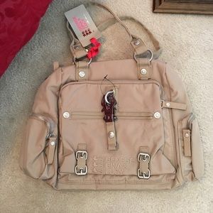 Tan sachel bag