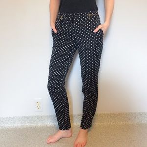 Black patterned pants