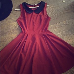 Red Peter Pan collar dress. Rarely worn! ;)