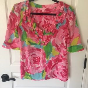 Lilly Pulitzer Hotty Pink First Impression Shirt