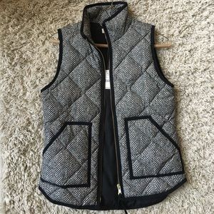 Herringbone J. Crew puffy vest