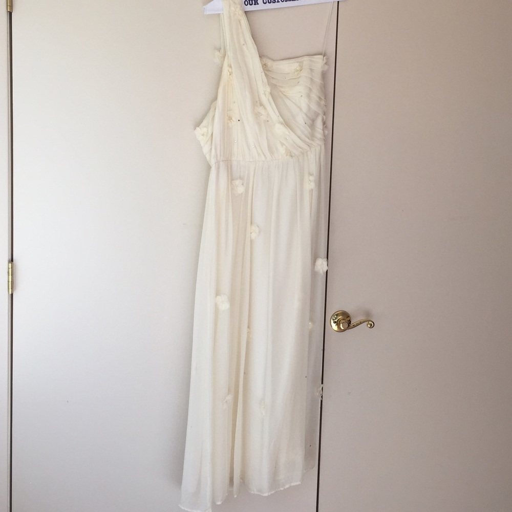 ABS chiffon gown with flowers
