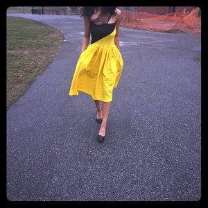 Black and Yellow Patch Dress