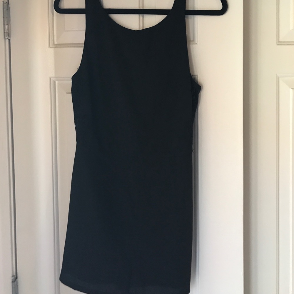 Black Romper with lace sides