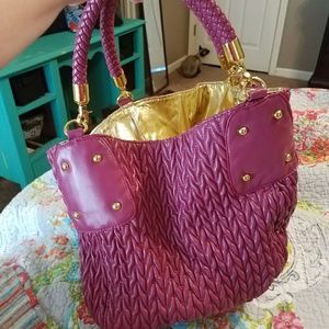 Big buddha pink and gold handbag