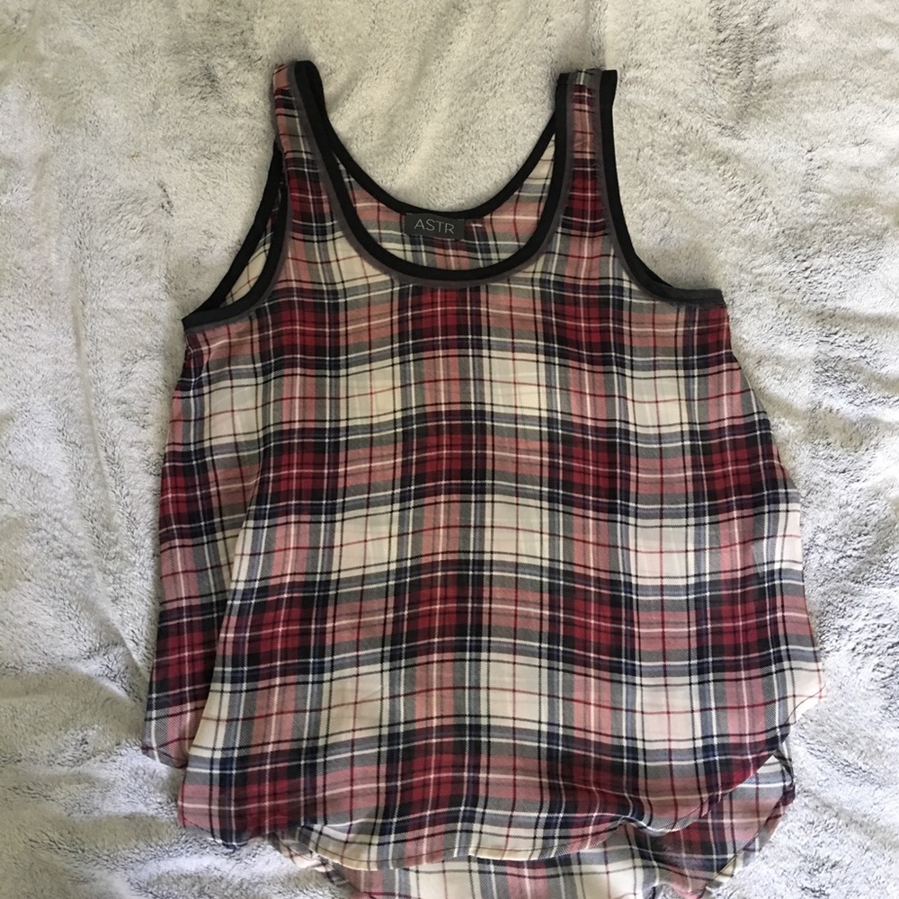 ASTR Plaid Tank Top