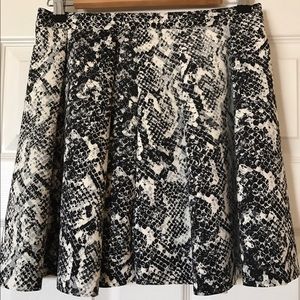 Abercrombie & Fitch snake neoprene skater skirt