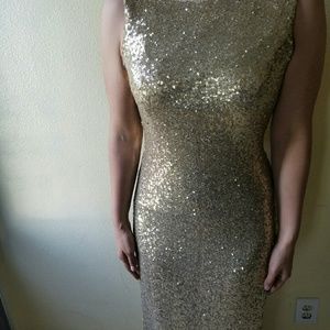Gold sequence dress