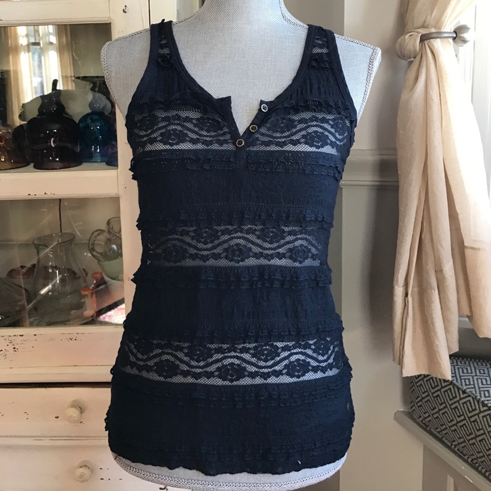 Thin Navy Lace H&M Tank Top