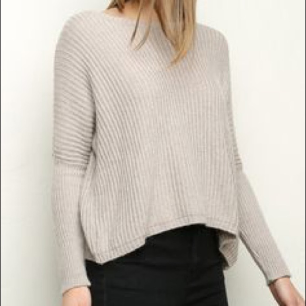Brandy Melville Knit Taupe Sweater