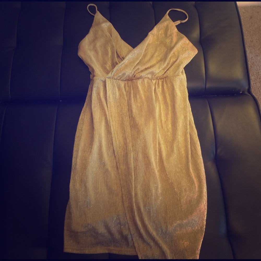 Gold nasty gal dress