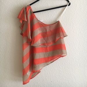BCBG One Shoulder Top