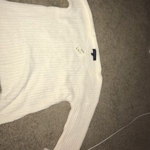 White Aeropostale cable knight sweater