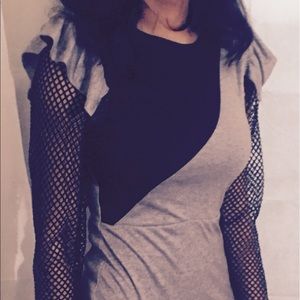 Black and Grey Patch Dress