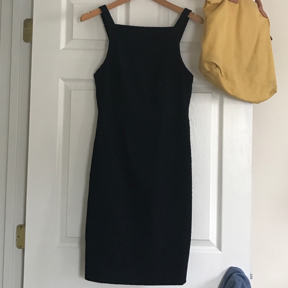 J. Crew Navy Eyelet Dress